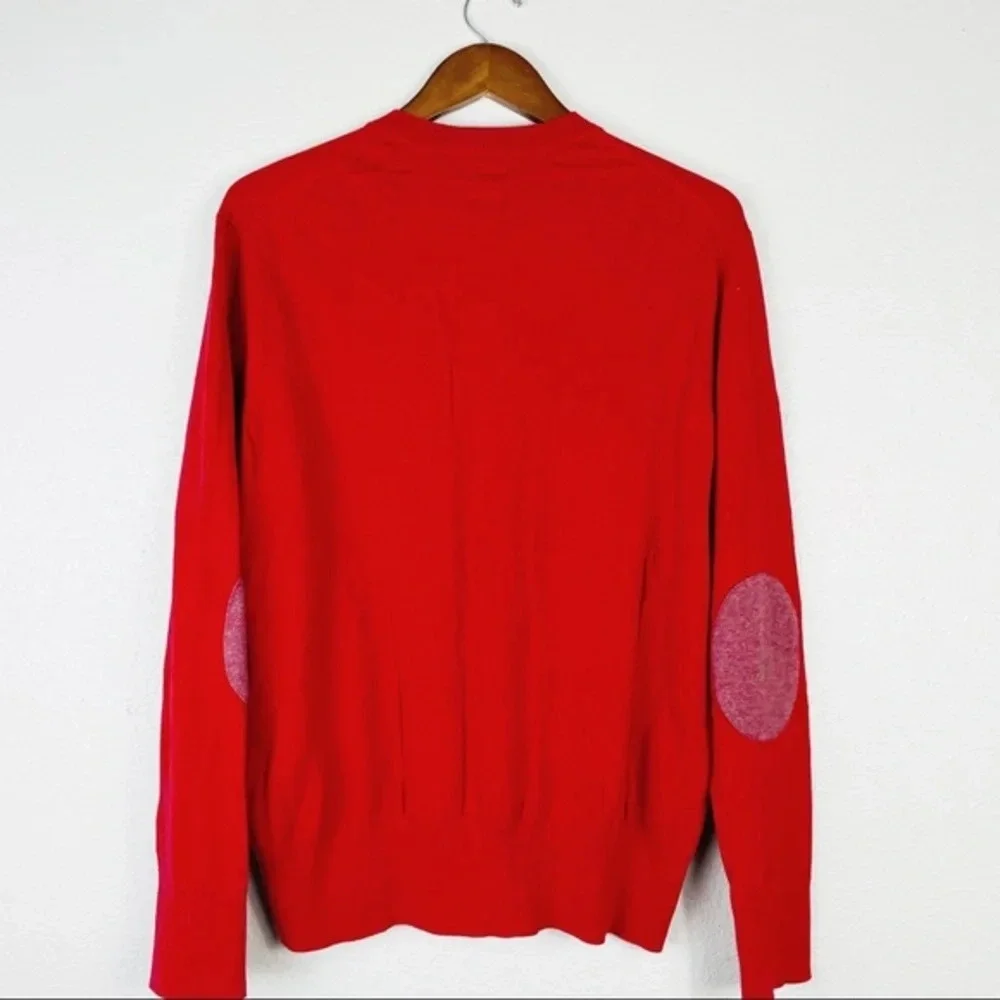 BANANA REPUBLIC Red Patch Elbow Sweater‎ Large